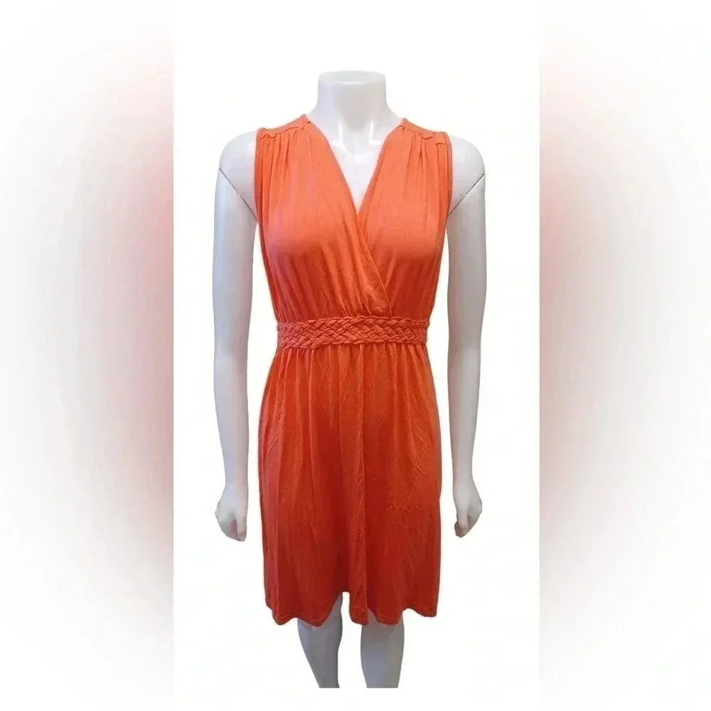 Cleo Petites Coral Sleeveless Sundress Size Medium